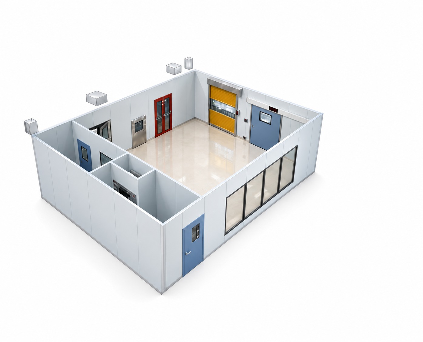 Axonometric cleanroom illustration